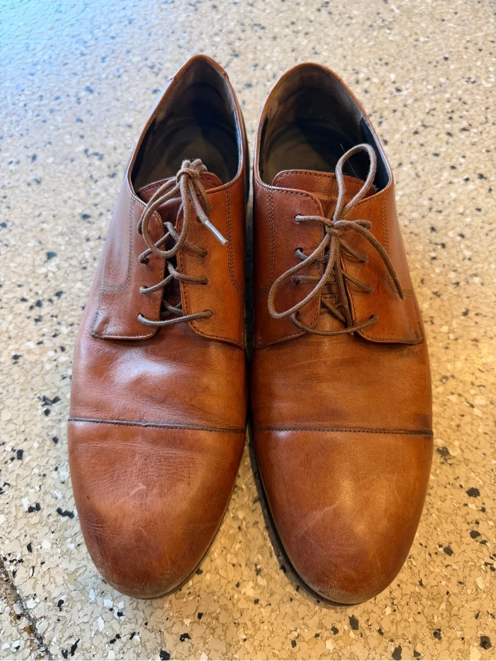 Cole Haan Classic Men's Tan Leather Cap-Toe Dress Shoes
